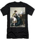 American Population Mother Giving a Piano Lecture to Her Daughter United States Years 1870 Colouring Engraving of the 19th Century American School T-Shirt