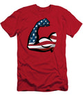 American Pride USA Flag Arm Flex Jeff Hobrath T-Shirt