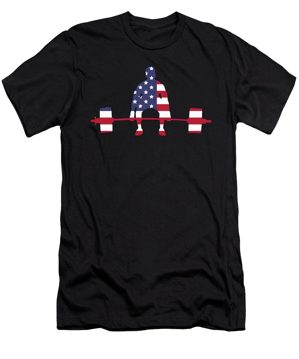 American Weightlifter USA Weighlifting Bodybuilding Gift Jan Deelmann T-Shirt