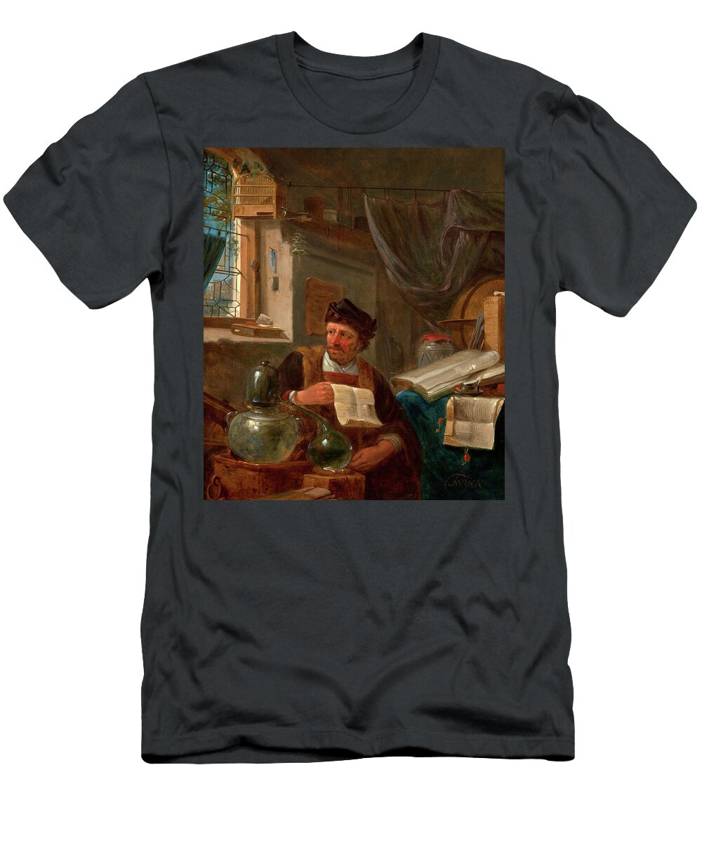 An Alchemist in His Studio 1640 1677 Thomas Wyck T-Shirt