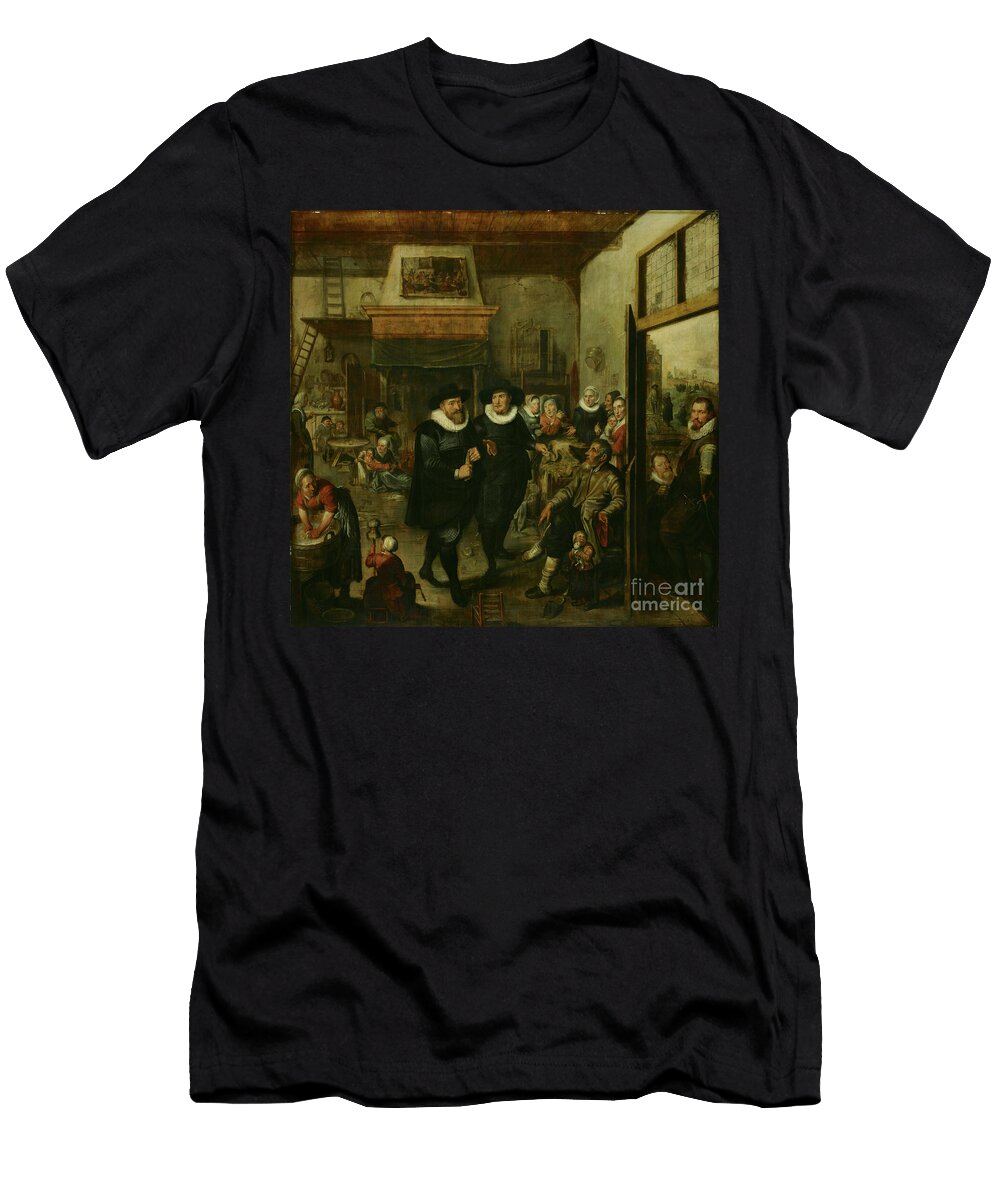 An Almoner and a Police Sergeant Visit a Poor Family 1625 30 Dutch School T-Shirt