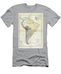 Ancient 19th Century Map of South America A1 Historic Illustrations T-Shirt