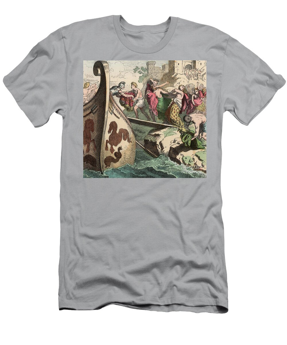 Ancient Greece Sea Travel Pirates Heinrich Leutemann T-Shirt