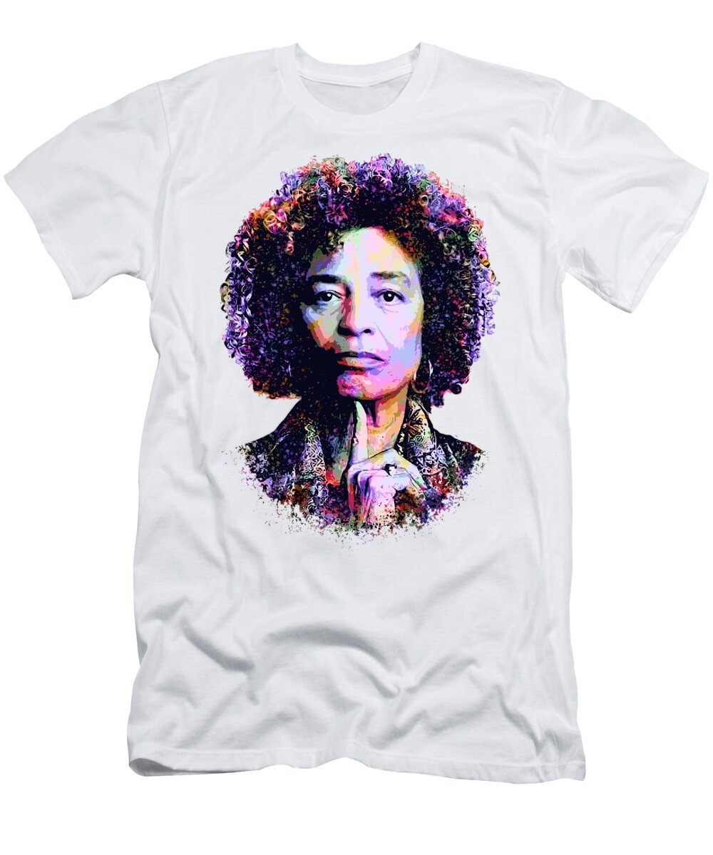 Angela Davis Colorful Illustration Andika Bahtiar T-Shirt