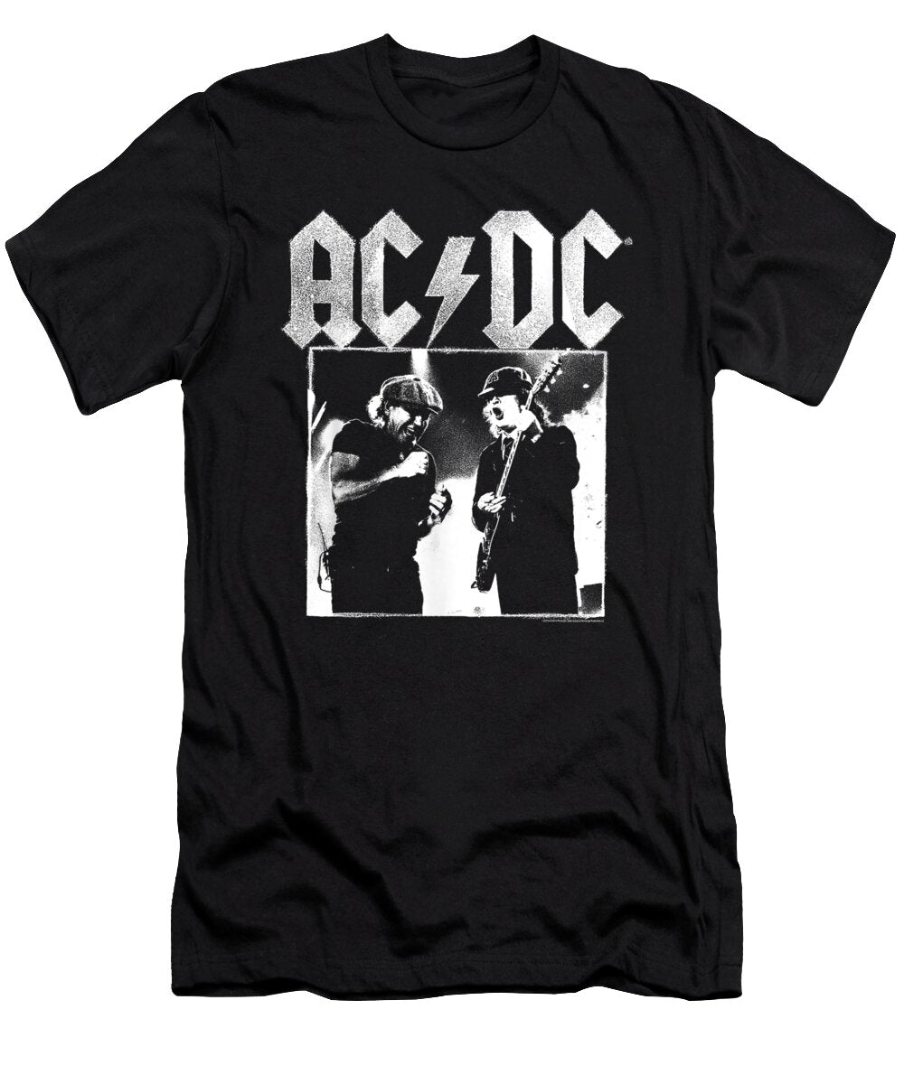 Angus and Brian Distressed Photo Ac DC T-Shirt