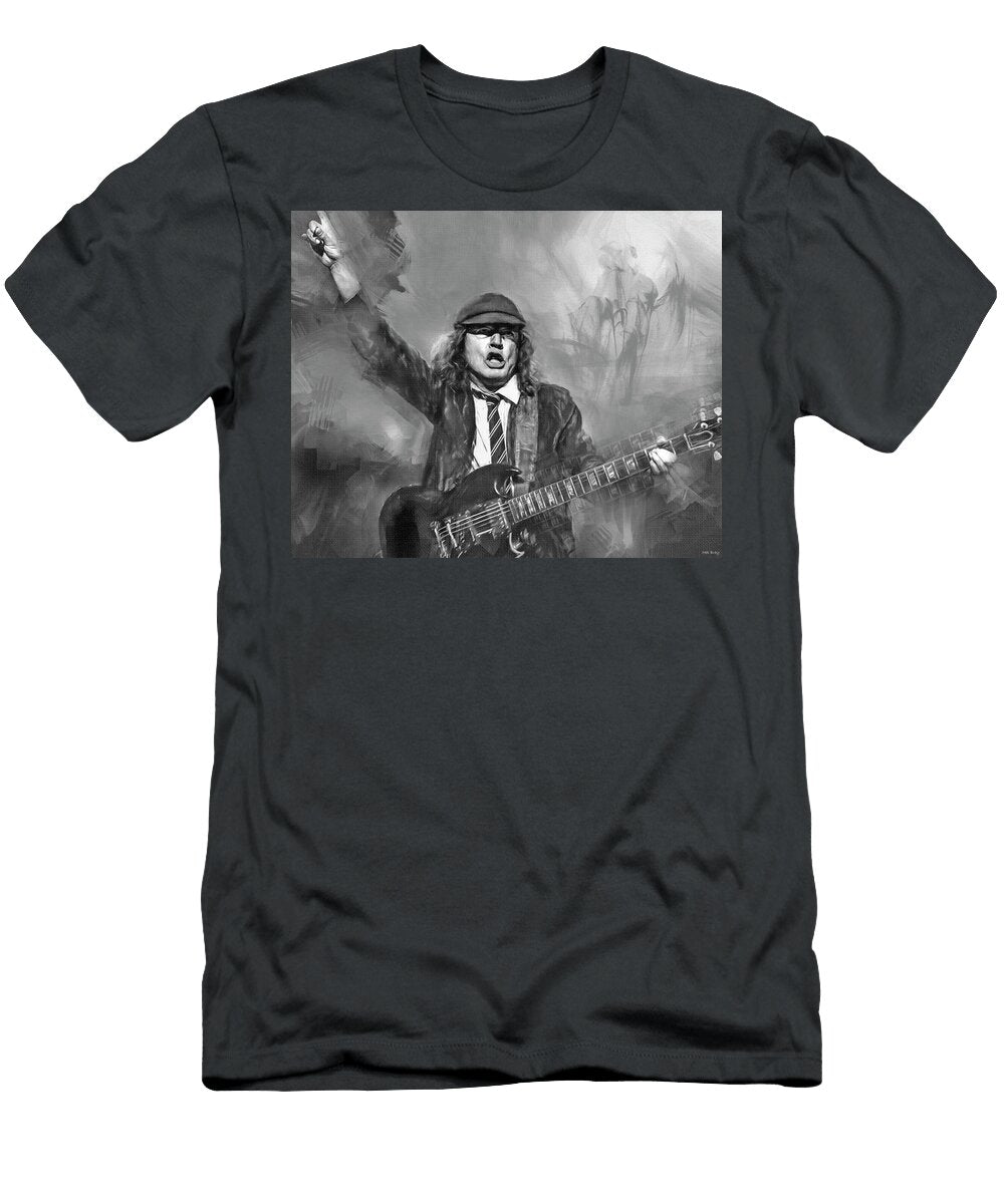 Angus Young Guitar Player Rock God Mal Bray T-Shirt