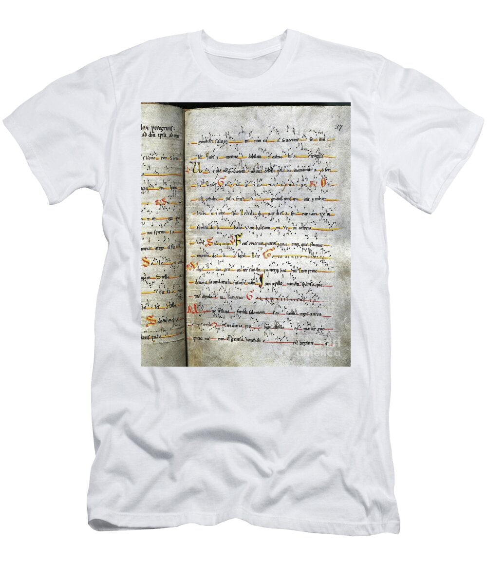 Antiphonary Page of the 12th Century Barcelona Monistrol De Montserrat Monastery of Montserrat Unknown Artist T-Shirt