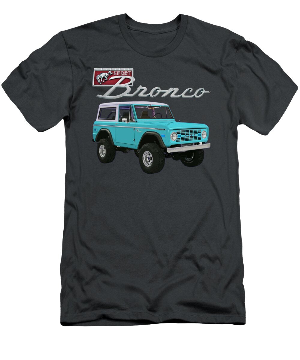 Aqua Bronco Sport Classic for Man for Women Handmade T Ford Isaac Taylor T-Shirt