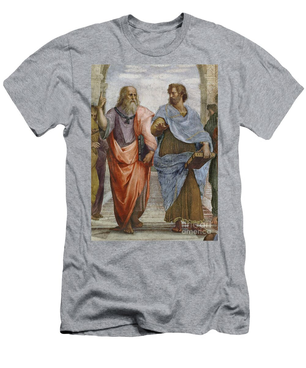 Aristotle and Plato Detail of School of Athens Raffaello Sanzio of Urbino T-Shirt