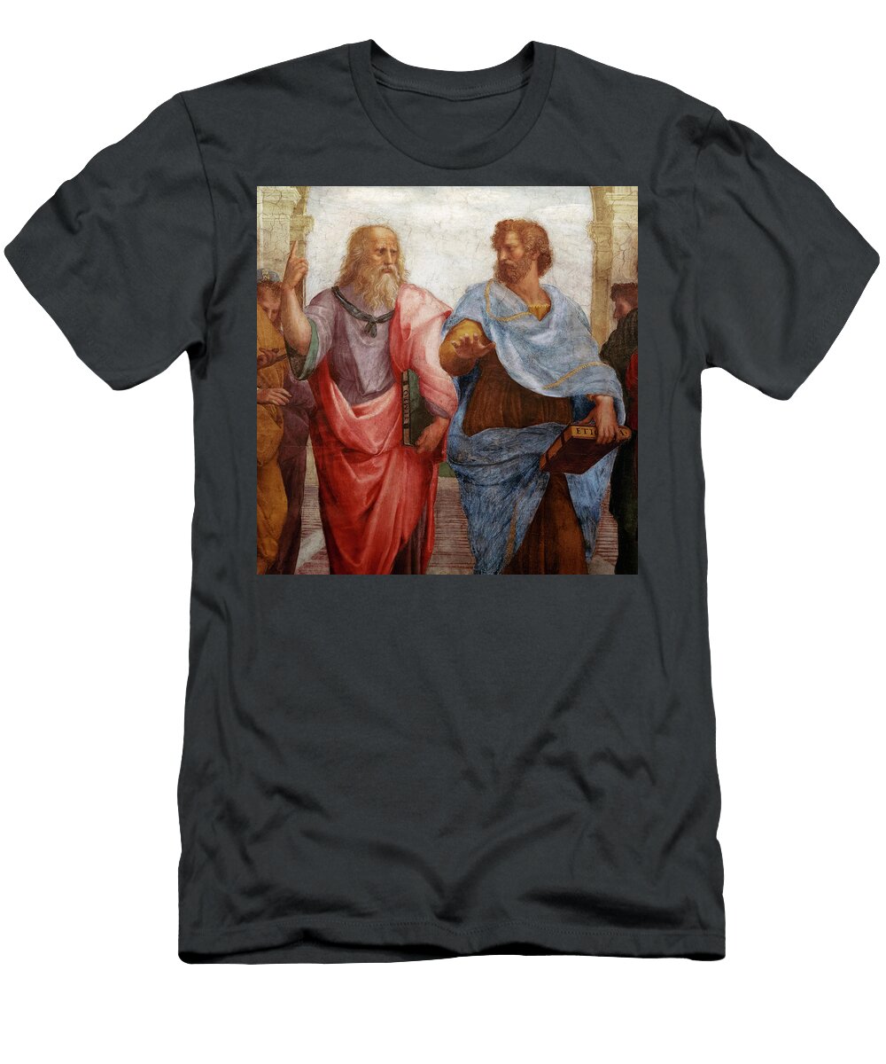 Aristotle and Plato Greek Philosophers Raphael T-Shirt
