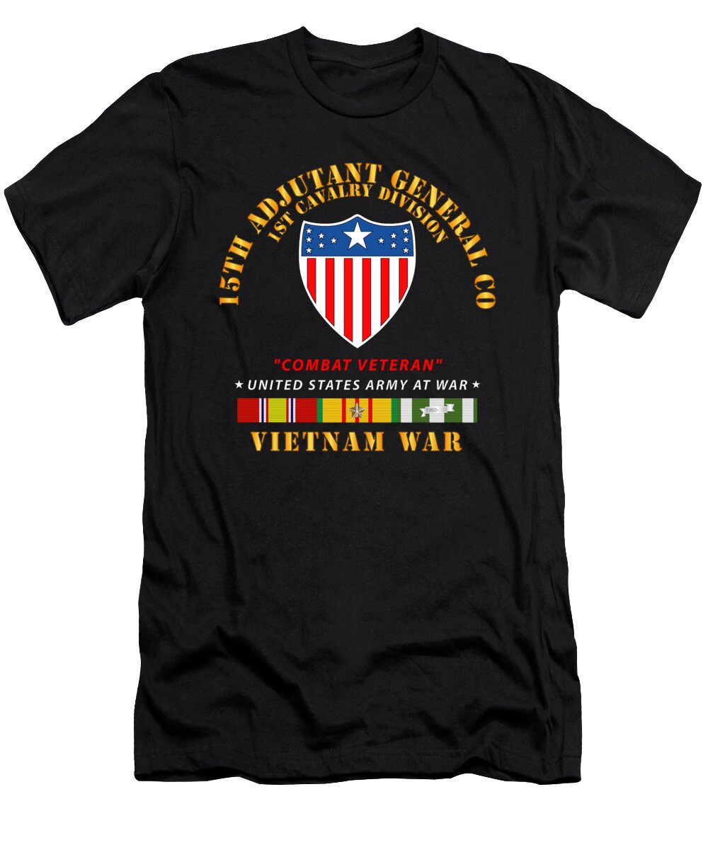 Army 15th Ag Co 1st Cavalry Div Vietnam Veteran W Vn Svc Tom Adkins T-Shirt