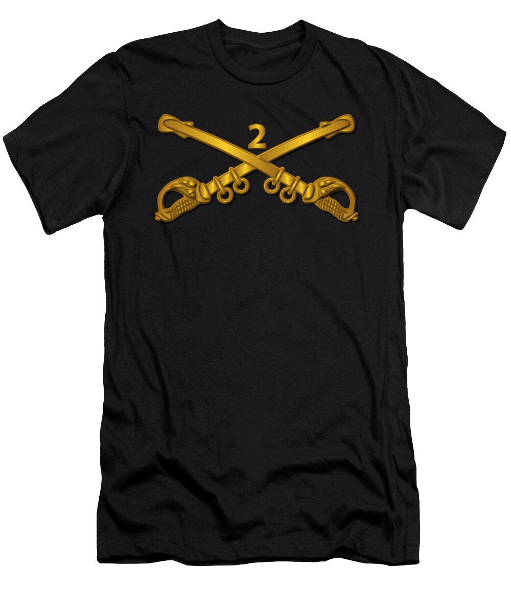 Army 2nd Cavalry Branch Wo Txt Tom Adkins T-Shirt