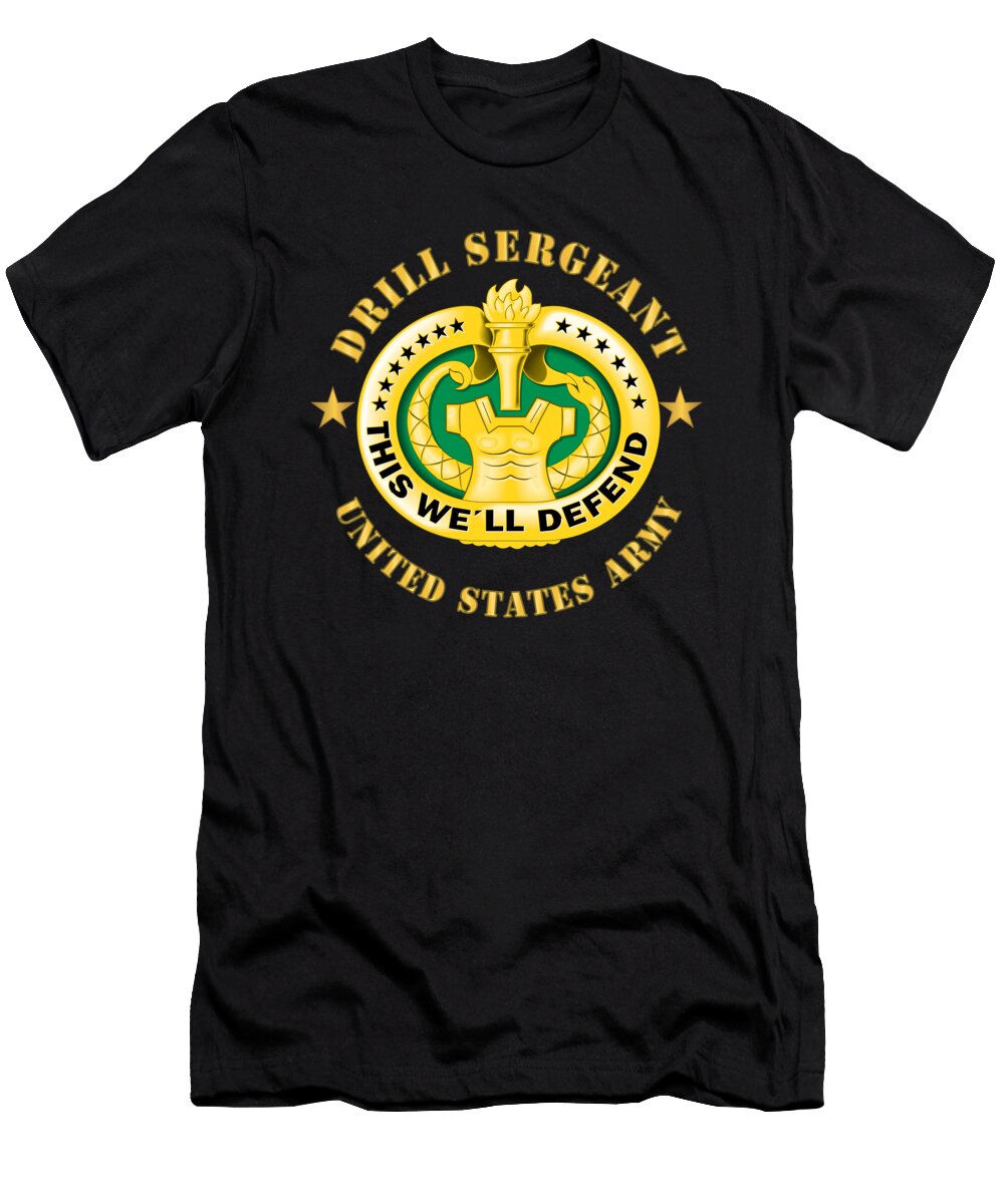 Army Drill Sgt Badge United States Army X 300 Tom Adkins T-Shirt
