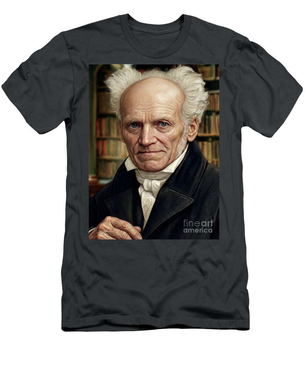 Arthur Schopenhauer German Philosopher of Irrationalist Pessimism Gianpiero Lauretta T-Shirt