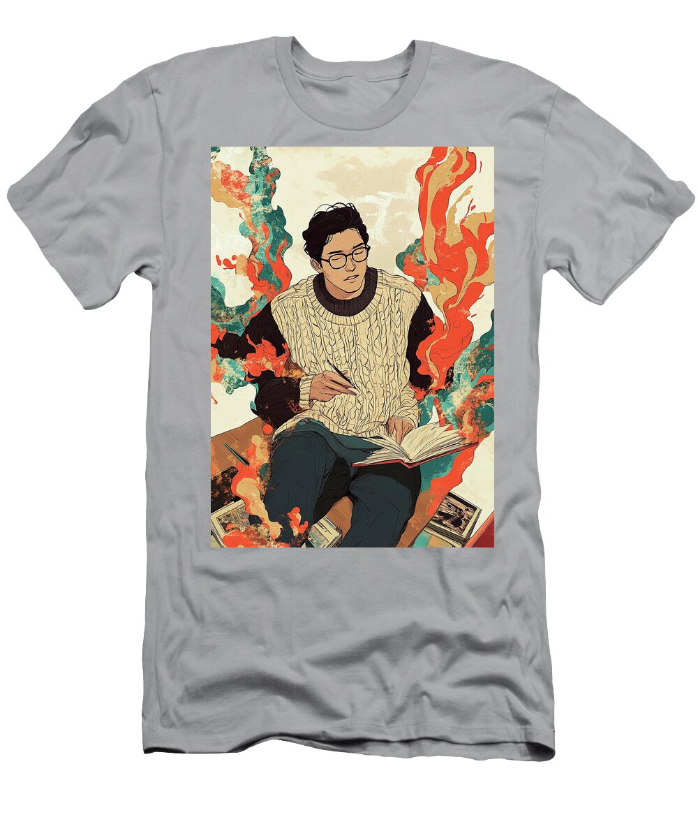 Artistic Depiction of a Creative Mind Rhys Jacobson T-Shirt