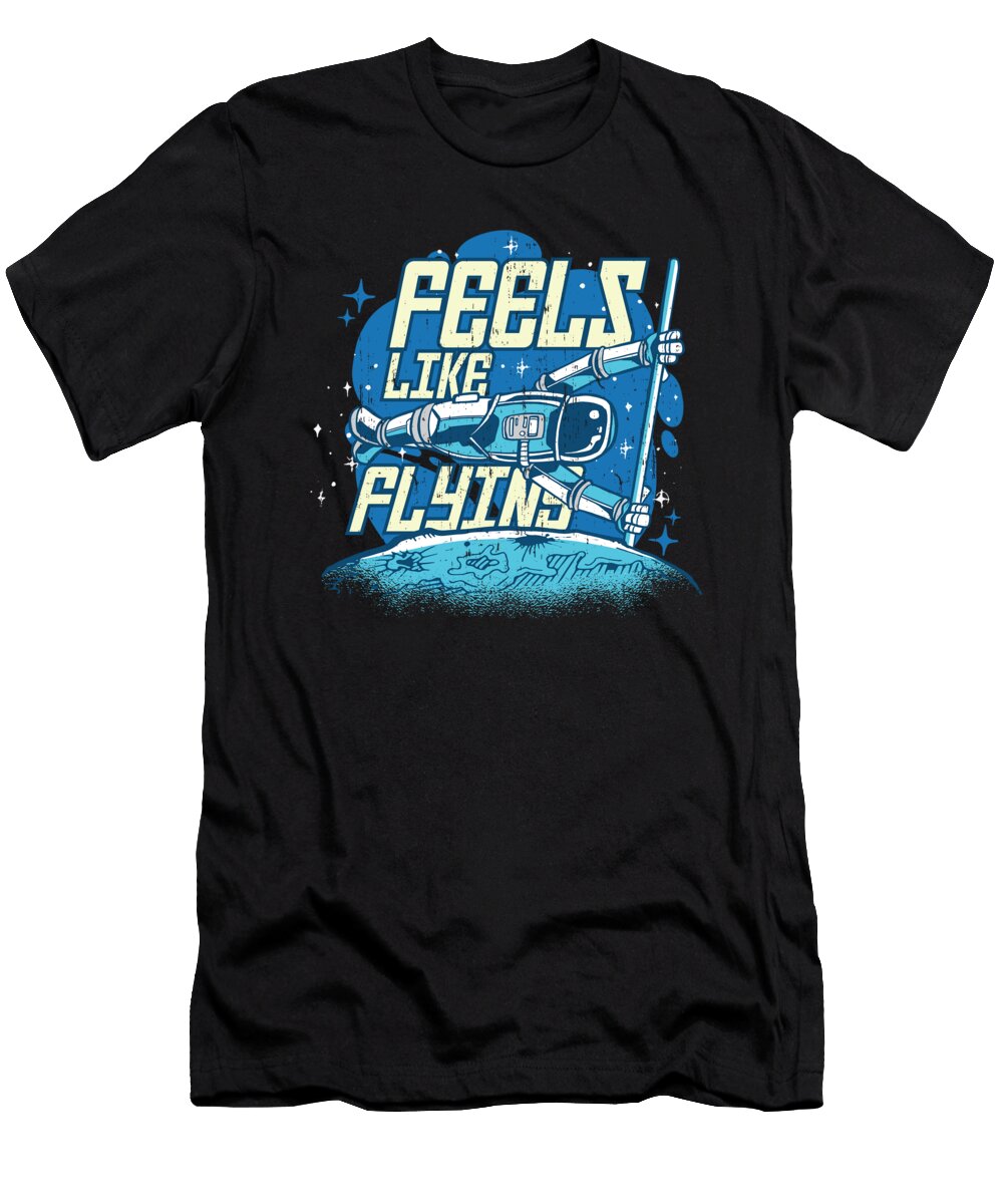 Astronaut Working Out on Bars Feels Like Flying Designed By Vexels T-Shirt