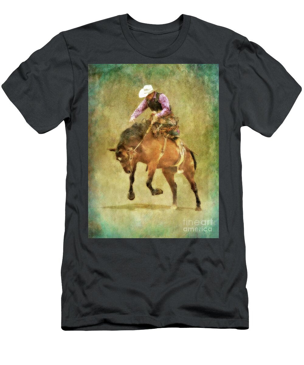 At the Rodeo Cowboy Bronco Riding Randy Steele T-Shirt