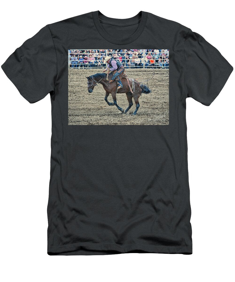 At the Rodeo Cowboy Bronco Riding Two Randy Steele T-Shirt