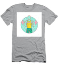 Athlete Lifting Barbell Front Circle Memphis Style Aloysius Patrimonio T-Shirt