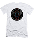 Athlete Lifting Barbell Oval Neon Sign Aloysius Patrimonio T-Shirt