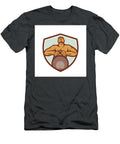 Athlete Weightlifter Lifting Kettlebell Crest Retro Aloysius Patrimonio T-Shirt