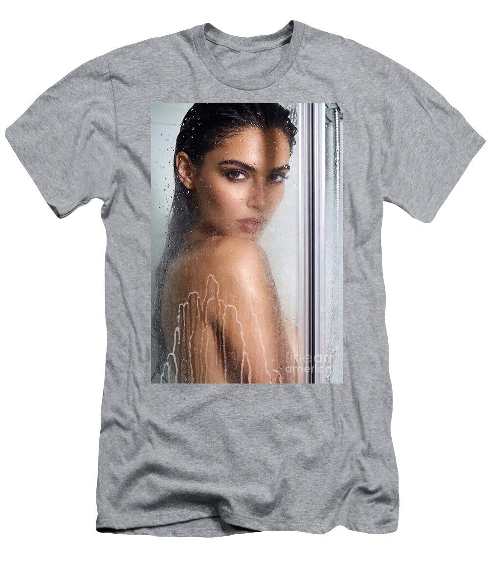 Attractive Woman Behind a Steamy Shower Glass Jt Photodesign T-Shirt