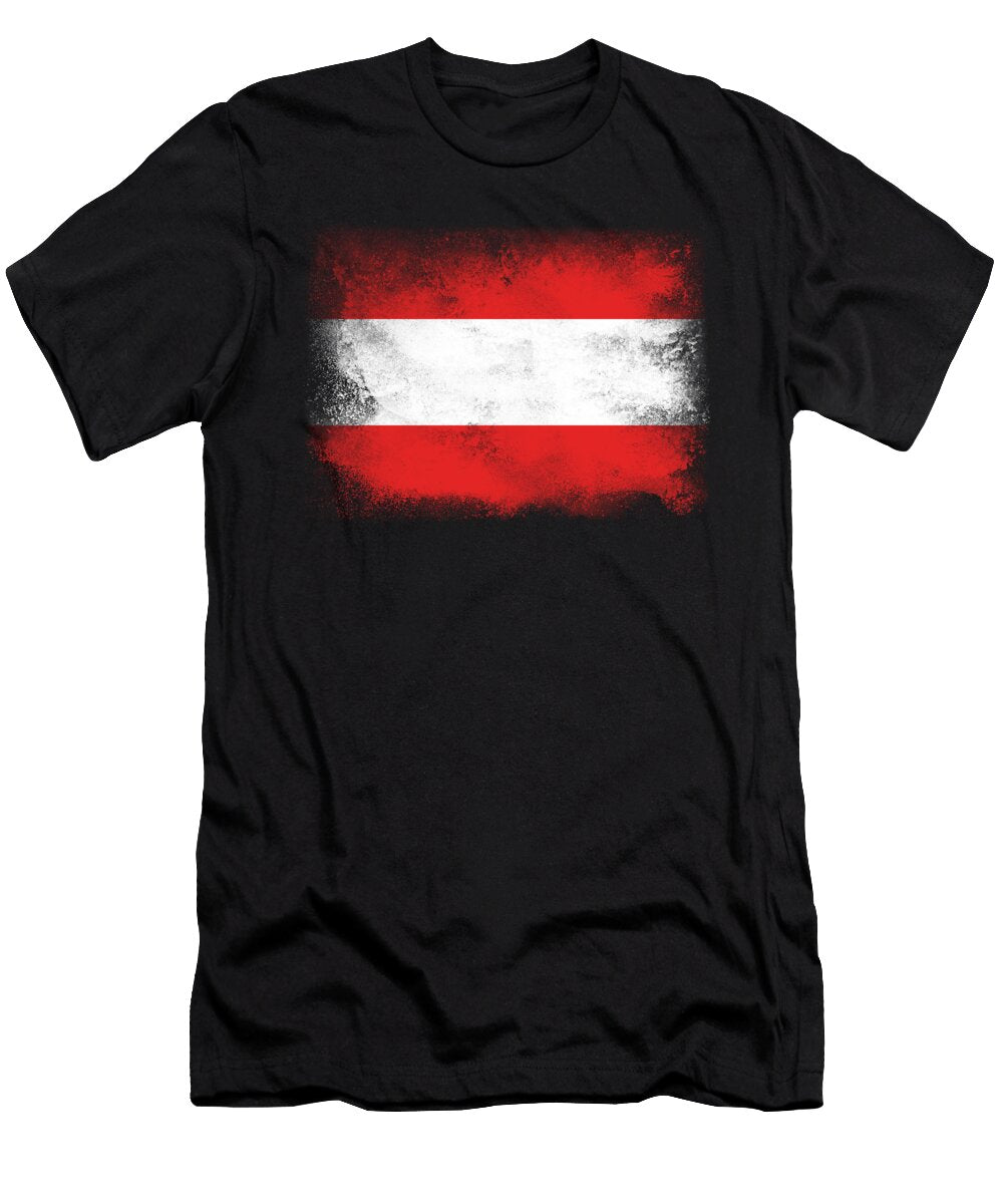 Austria Flag Psychoshadow Art T-Shirt