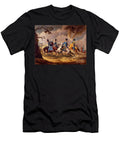 Austrian Infantry Defending Their Artillery From Prussian Hussars Napoleonic Campaigns English School T-Shirt