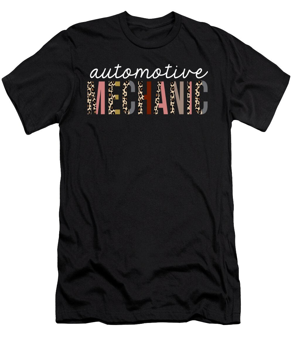 Automotive Mechanic Leopard Print Funny Appreciation Jensen Cena T-Shirt