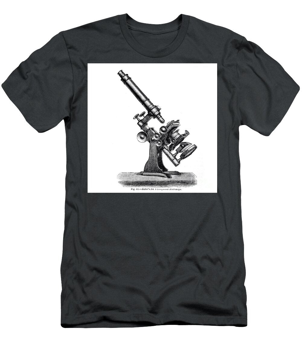 Bakers No 1 Compound Microscope K1 Historic Illustrations T-Shirt