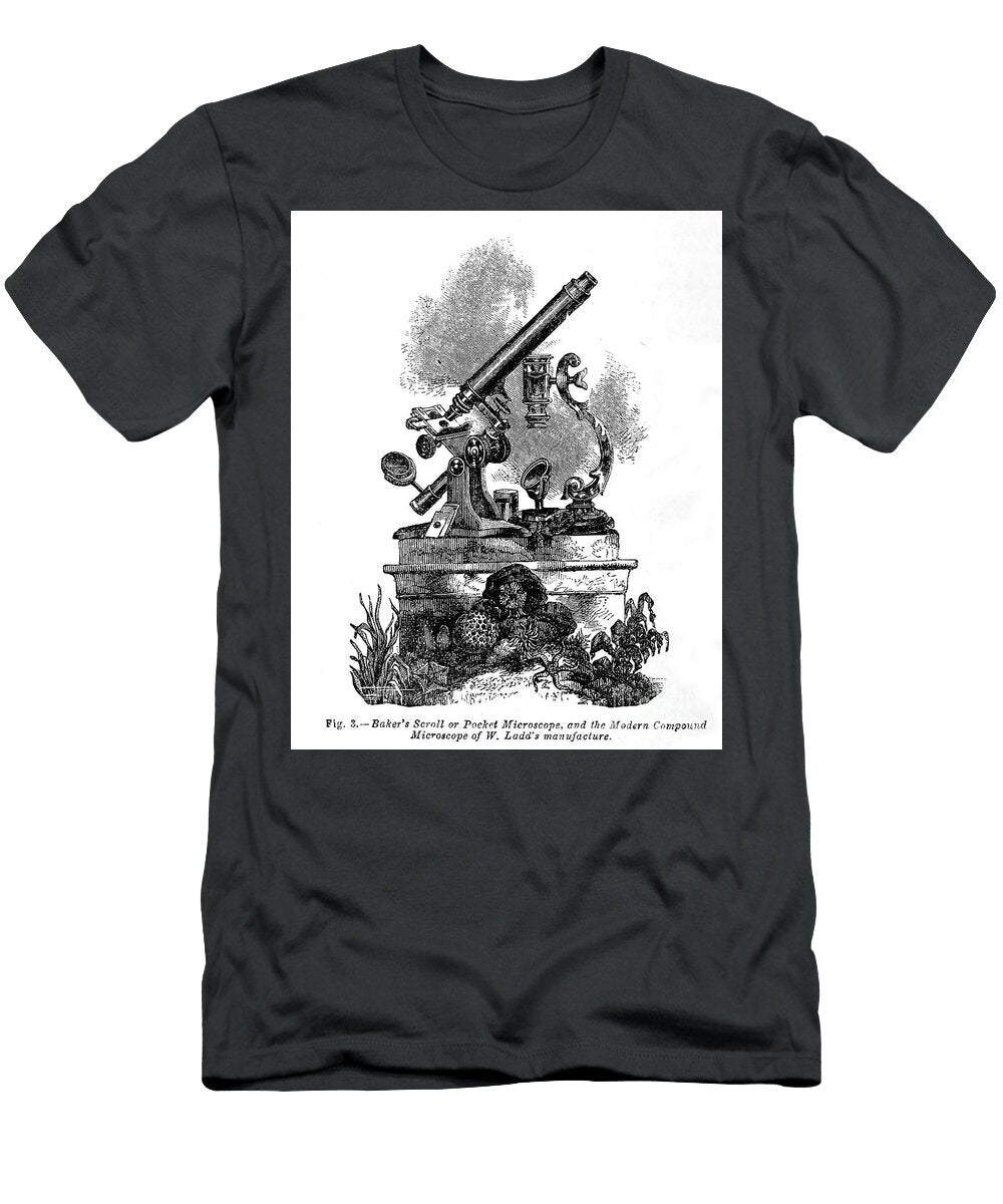 Bakers Scroll or Pocket Microscope K1 Historic Illustrations T-Shirt