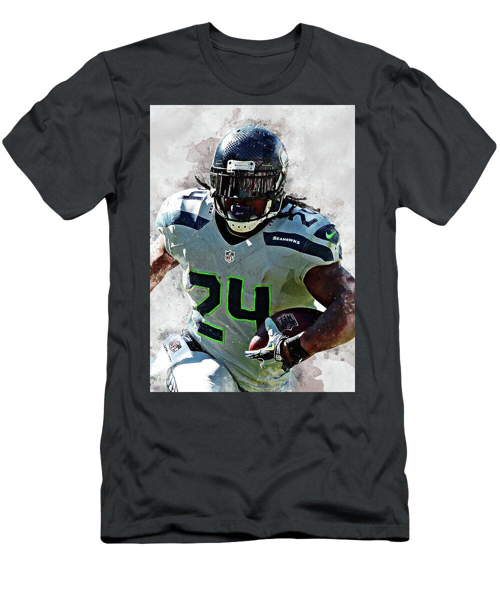 Ball NFL Seattle Seahawks Player Marshawn Lynch Marshawnlynch Marshawn Lynch Marshawnterrelllynch Ma Wrenn Huber T-Shirt