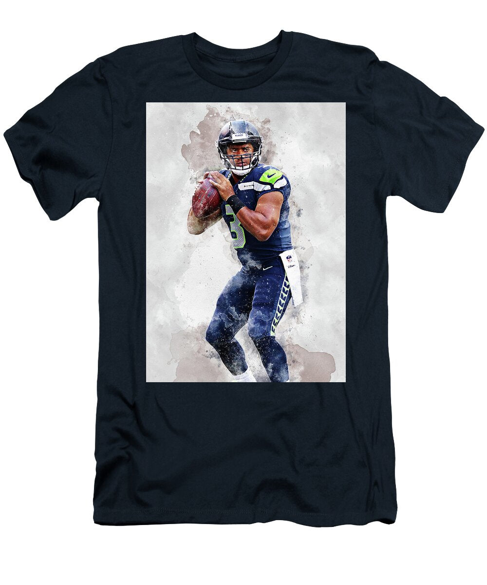 Ball Russell Wilson Russellwilson Russell Wilson Seattle Seahawks Player American Football Wrenn Huber T-Shirt