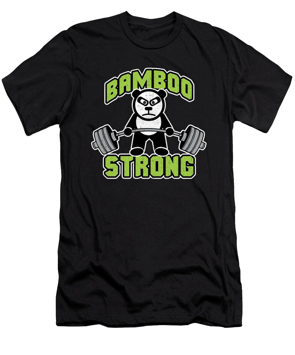 Bamboo Strong Gym Panda Matthew Chan T-Shirt