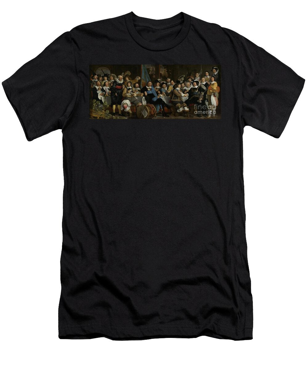 Banquet of the Crossbowmens Guild in Celebration of the Treaty of Munster 1648 Oil on Canvas Bartolomeus Van Der Helst T-Shirt