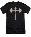 Barbell Cross Dumbbell Workout Christian Lord Gym T Christian Faith Christian Faith Inspirational Wall Art Decor Gift Hung Trong Huynh T-Shirt