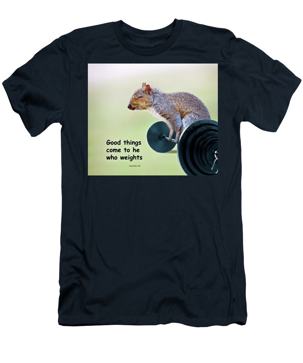 Barbell Squirrel Brian Wallace T-Shirt