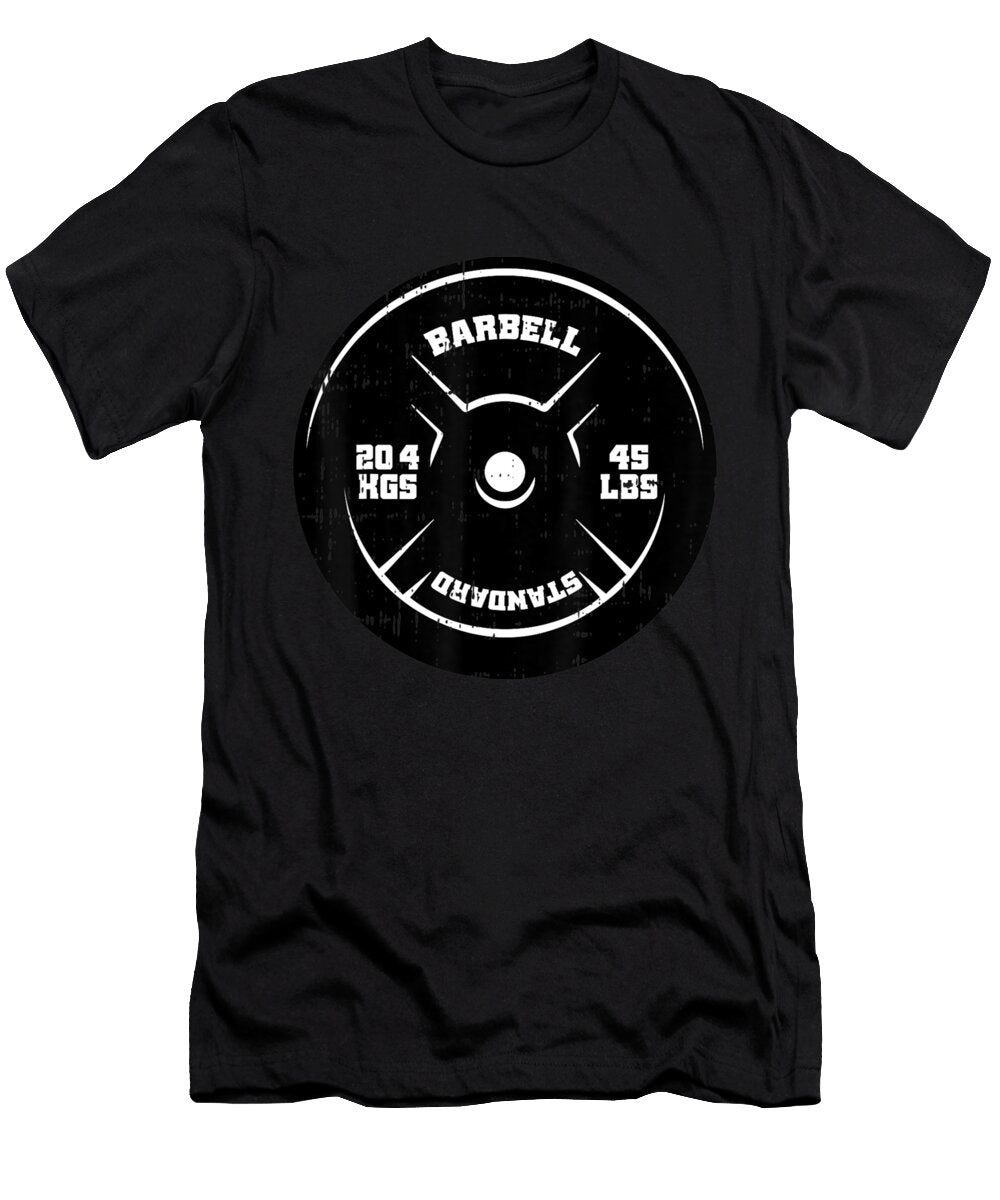Barbell Weight Plate Fitness Workout Trainer Huong Le T-Shirt