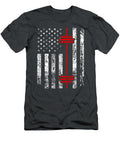 Barbell with American Flag Weight Lifting Cosime Kaire T-Shirt