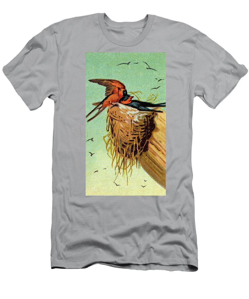 Barn Swallow Vintage Animal Illustration Picked and Shared T-Shirt