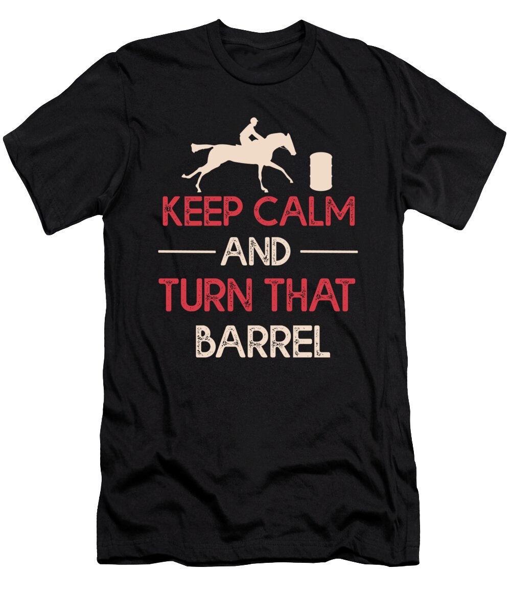 Barrel Racing for Cowgirl Western Equestrian Gift Horse Race Crazy Squirrel T-Shirt