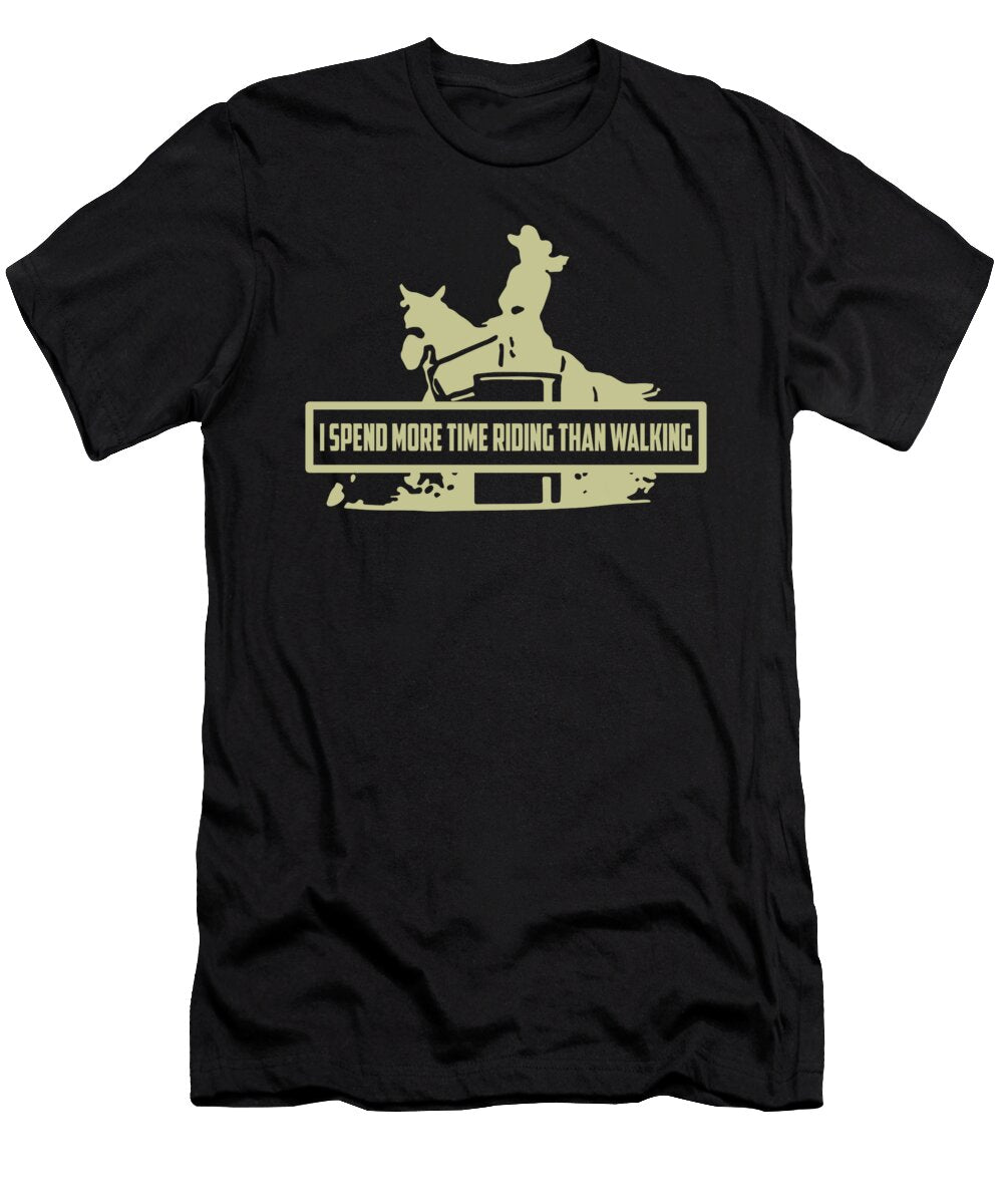 Barrel Racing for Horse Racer Speed Horse Gift Crazy Squirrel T-Shirt