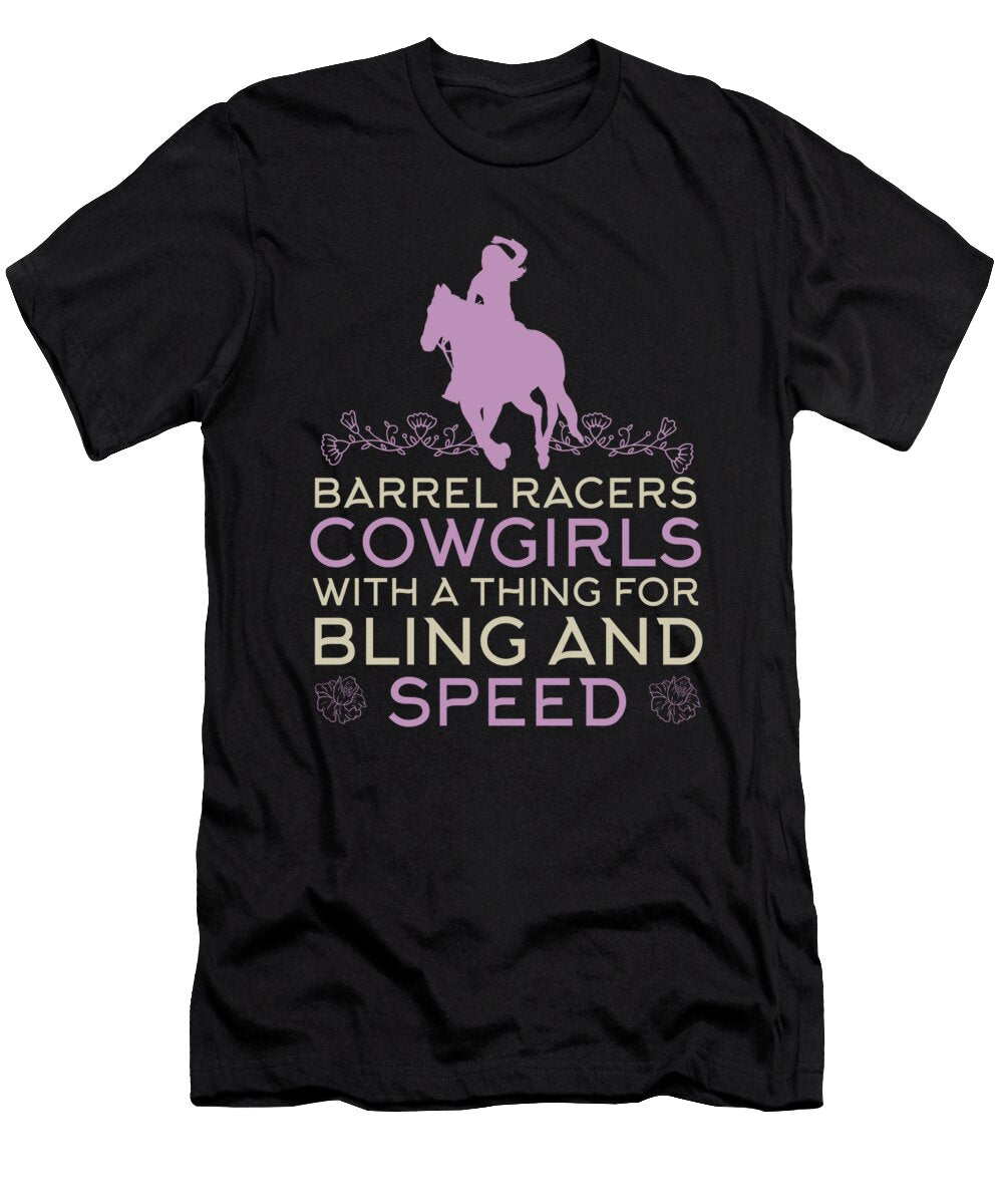 Barrel Racing for Rodeo Girl Western Rodeo Gift Crazy Squirrel T-Shirt