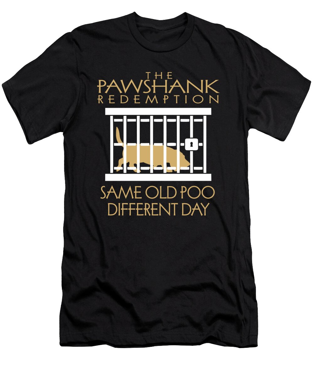 Basset Hound Same Old Poo Different Day Dusan Vrdelja T-Shirt