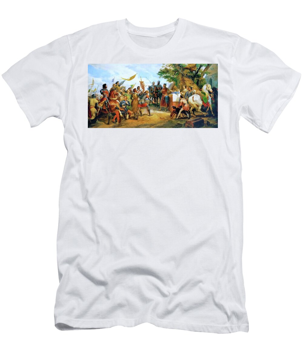 Bataille De Bouvines Gagnee Par Philippe Auguste Digital Remastered Edition Horace Vernet T-Shirt
