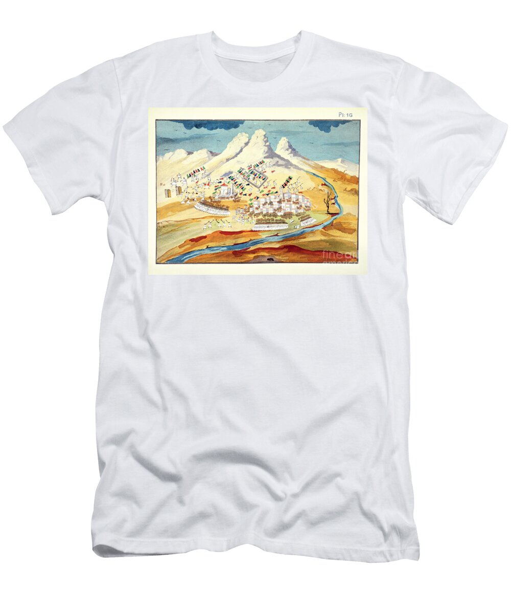 Battle At Rhachova Plate 16 From Pictorial History of the Greek War of Independence By General Makryjannis Greek School T-Shirt