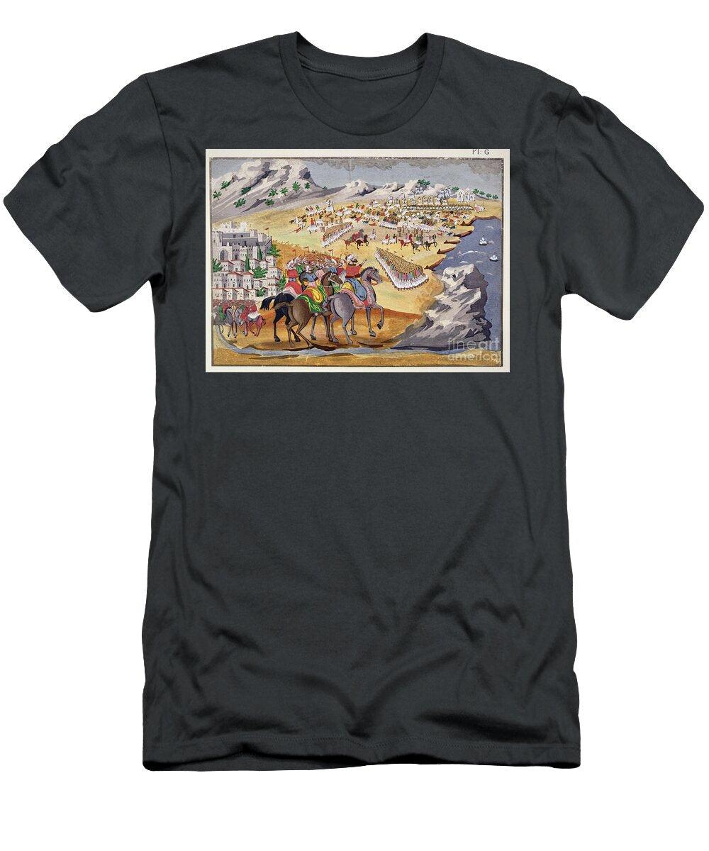 Battle of Langada and Compoti in 1821 From the Pictorial History of the Greek War of Independence Greek School T-Shirt