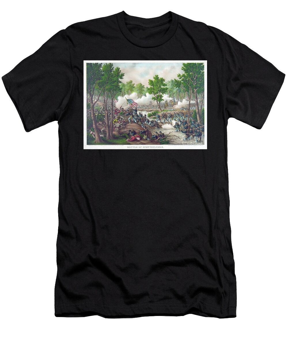 Battle of Spotsylvania Kurz and Allison 1888 American School T-Shirt