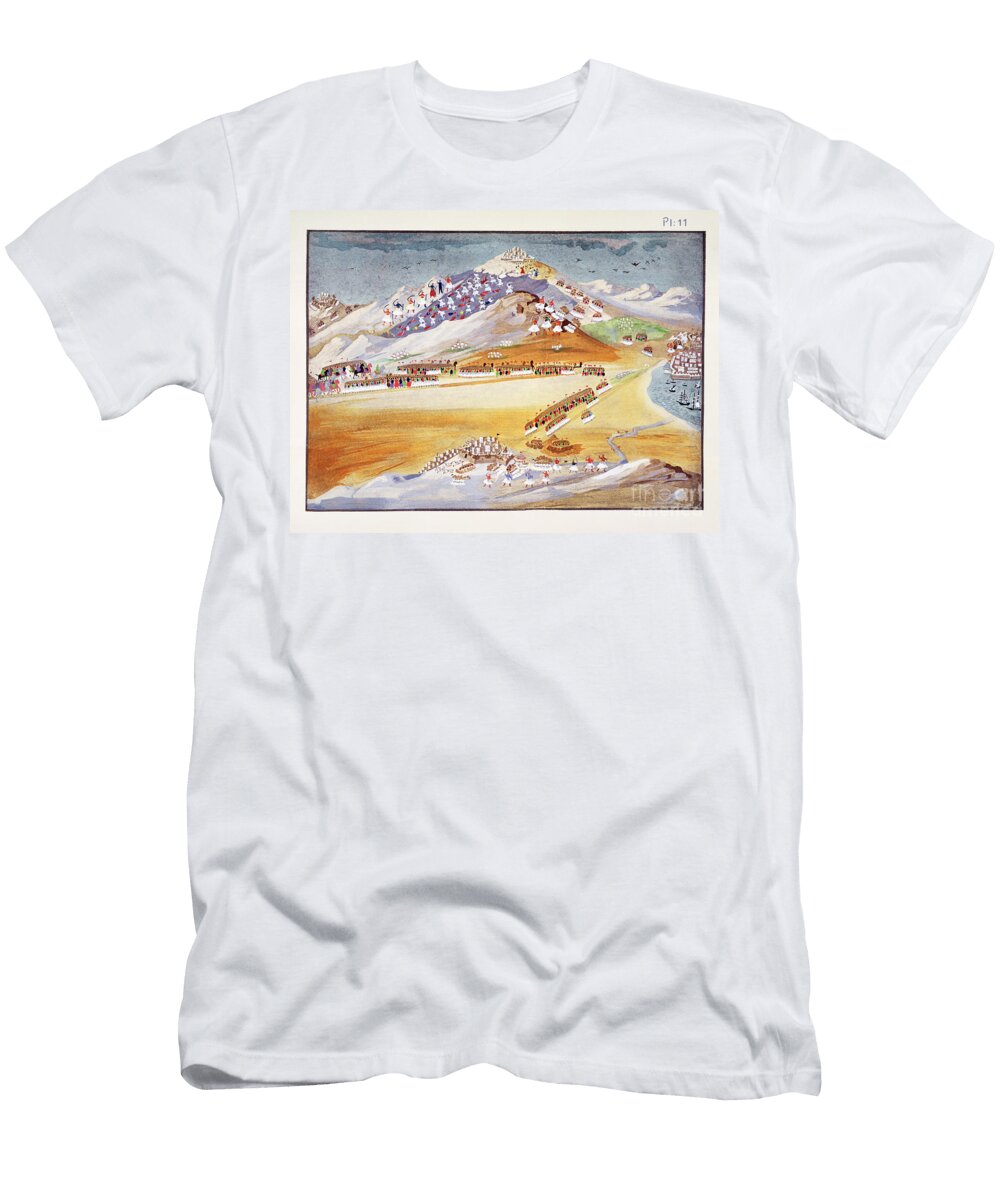 Battles of Mount Argos and Corinth Plate 11 From Pictorial History of the Greek War of Independence By General Makryjannis Greek School T-Shirt