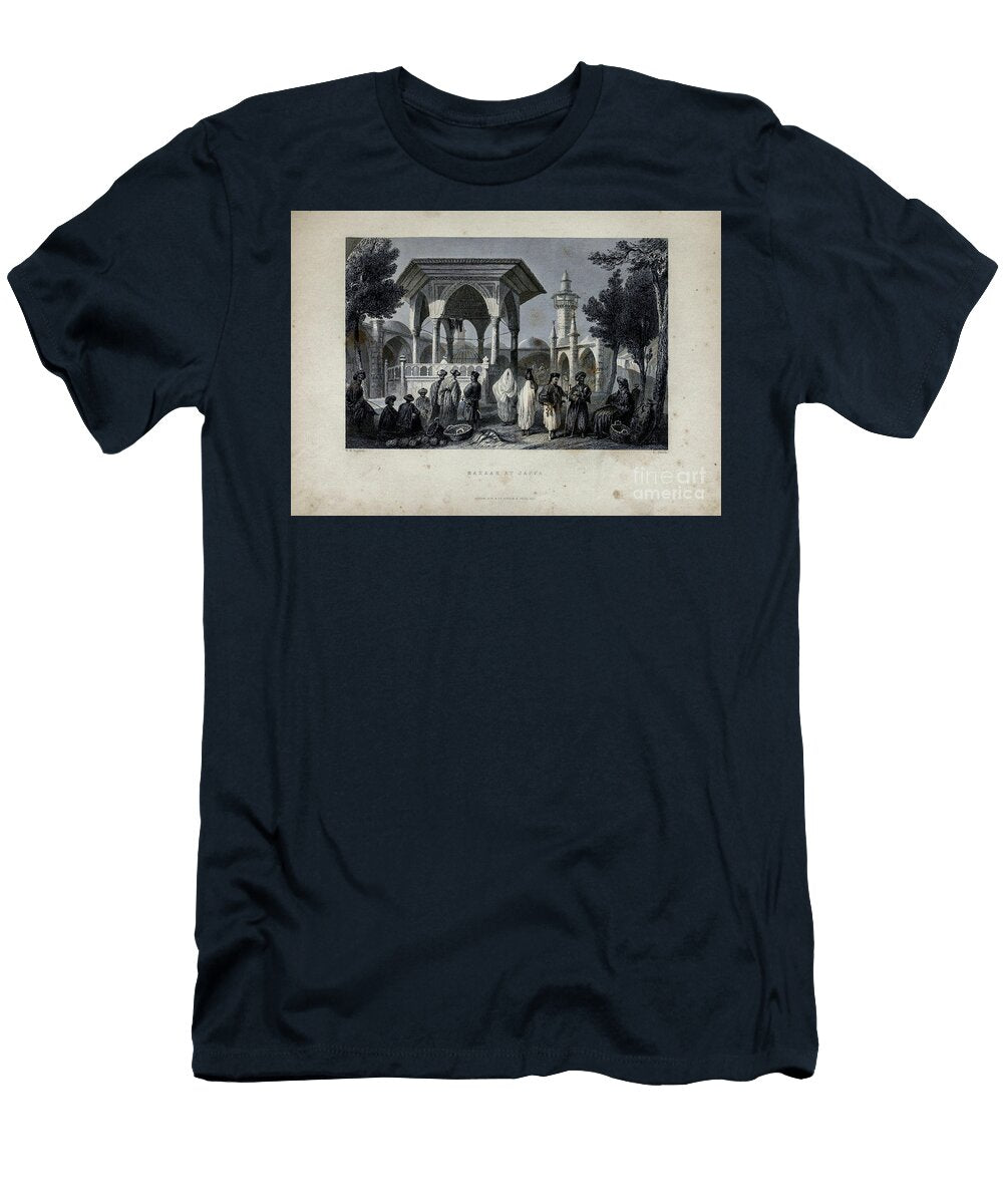 Bazaar in Jaffa 1837 T1 Historic Illustrations T-Shirt